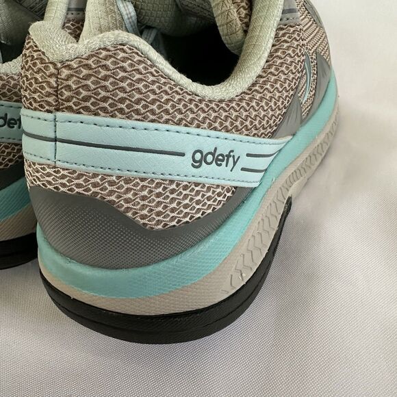 GDEFY Gravity Defyer Mighty Walk Athletic Sneakers Size 7.5 Gray Blue Shoes - Picture 10 of 12
